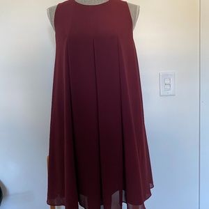 Burgundy mini dress